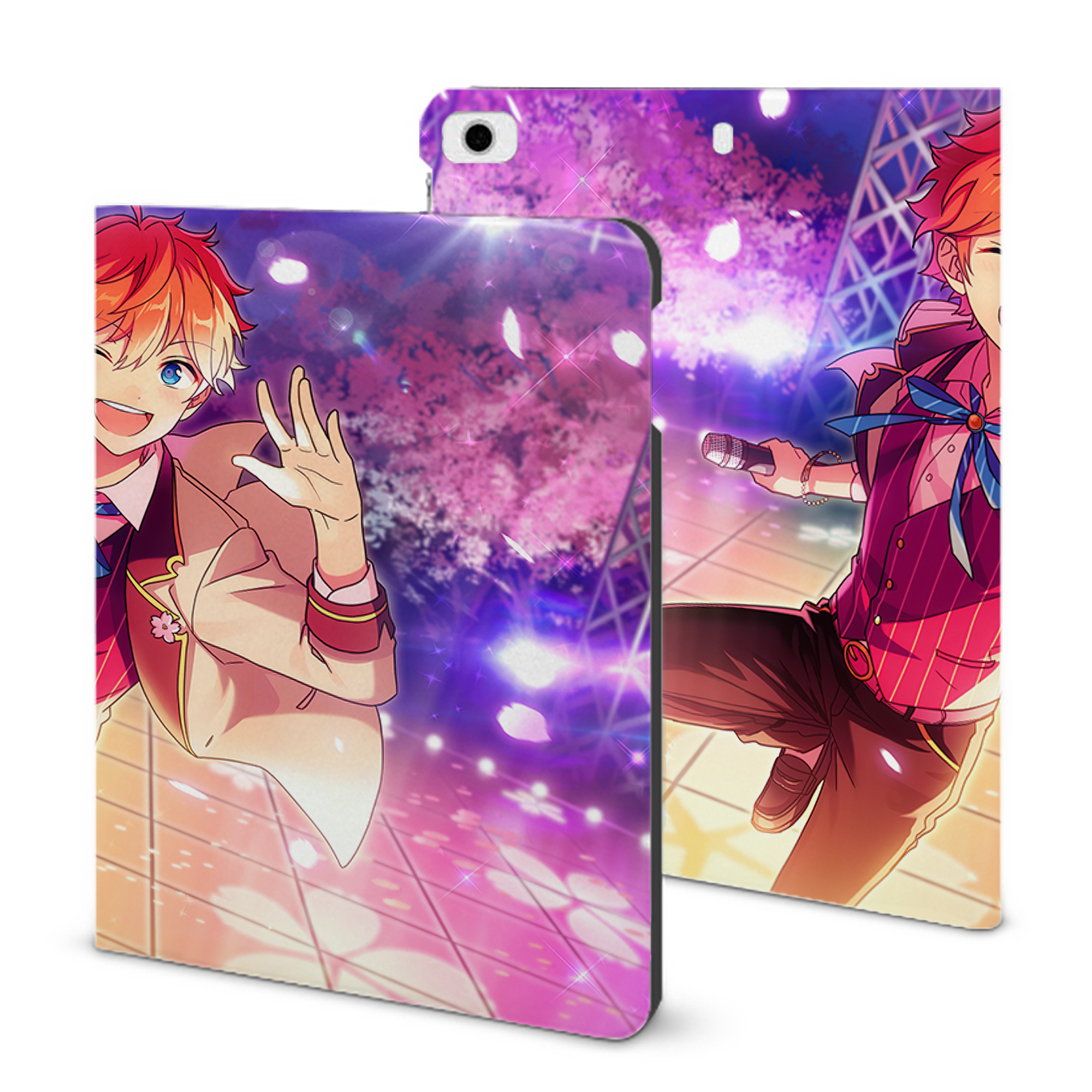 （画像用） あんさんぶるスターズ! Ensemble Stars IPad ケース ブック型 PUレザー TPU 耐衝撃 軽量 薄型 ペン収納なし 全面保護 IPad 各モデル対応